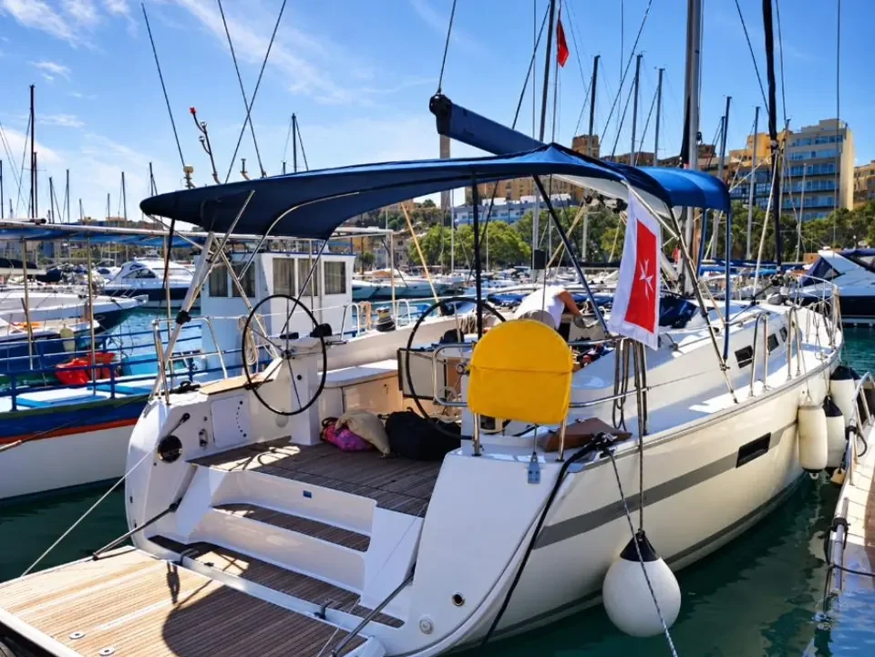 Bavaria Cruiser 45 moored at Msida Marina